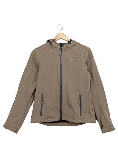Everton Damen Softshelljacke Gr. 38 Beige Outdoor Kapuze Windbreaker