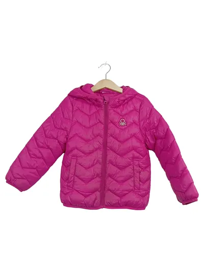 United Colors of Benetton Steppjacke Mädchen Gr. 110 Pink Kapuze