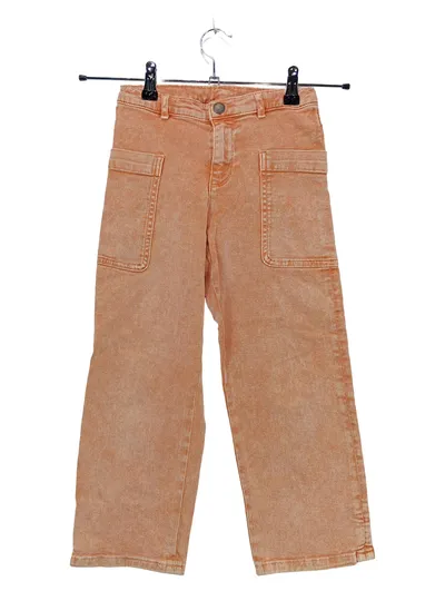 Bonpoint Stoffhose Mädchen 128/134 Orange Weites Bein Denim