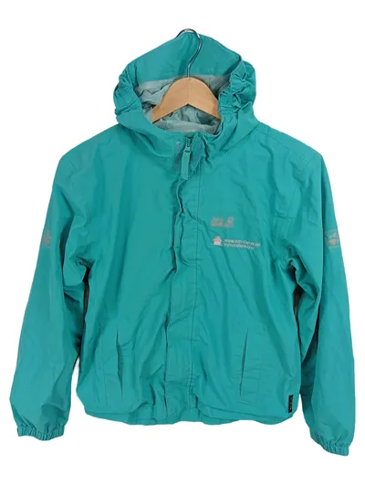 Jack Wolfskin Outdoorjacke Kinder Mädchen Gr. 152 Türkis Regenjacke