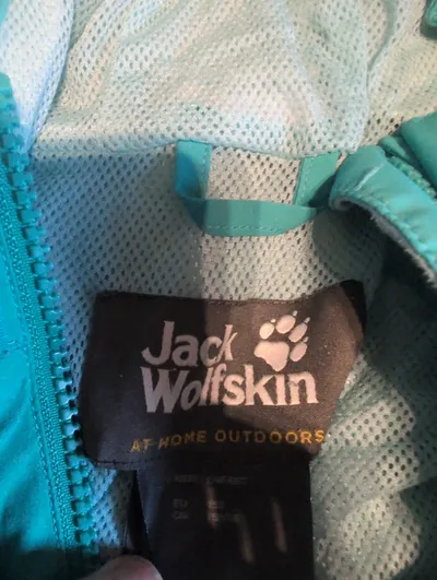 Jack Wolfskin Outdoorjacke Kinder Mädchen Gr. 152 Türkis Regenjacke