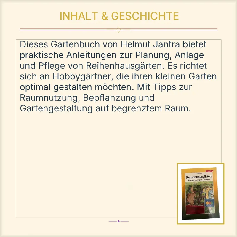 Reihenhausgärten Planen Anlegen Pflegen Helmut Jantra Falken Gartenbuch 3