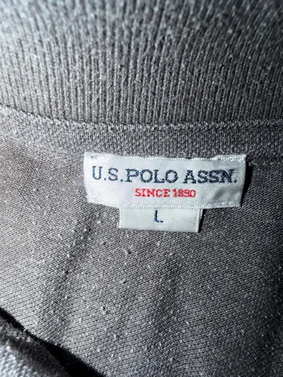 U.S. Polo Assn. Herren Poloshirt Gr. L Grau Kurzarm Casual