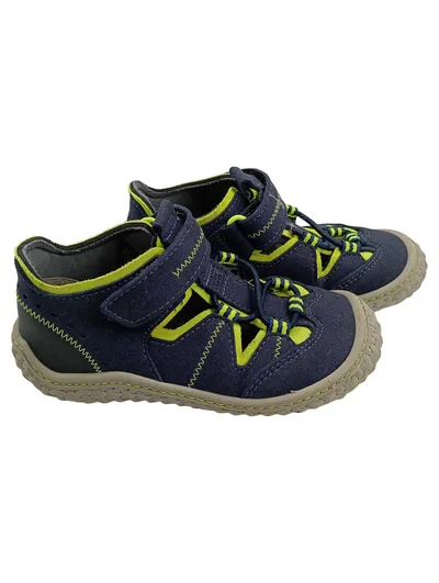 PEPINO Kinder Outdoorsandalen Gr. 25 Blau Gelb Wildleder Klettverschluss