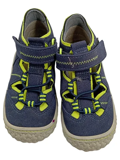 PEPINO Kinder Outdoorsandalen Gr. 25 Blau Gelb Wildleder Klettverschluss