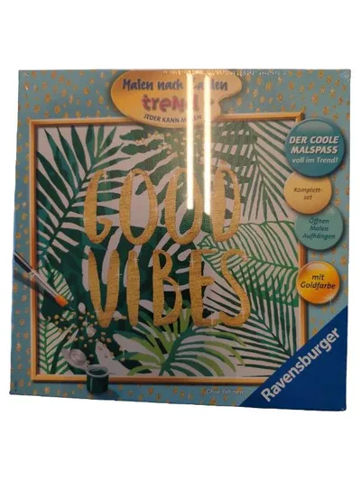 Ravensburger Malen nach Zahlen Good Vibes Kreativ Bastelset Schriftzug