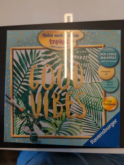 Ravensburger Malen nach Zahlen Good Vibes Kreativ Bastelset Schriftzug