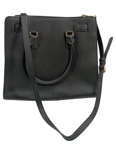 Michael Kors Henkeltasche Schwarz Leder Satchel Damen Business Tasche