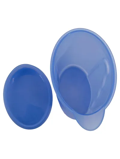 Tupperware Krug Blau Kunststoff 400ml mit Deckel Modern