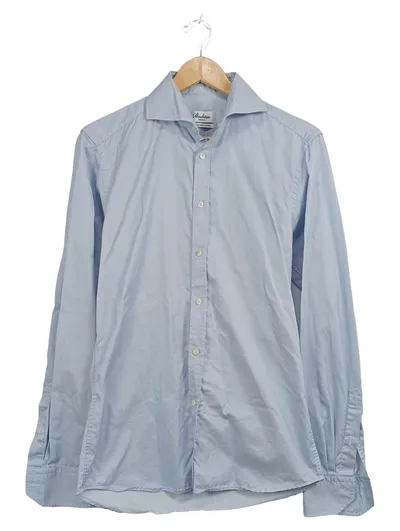 Stenströms Slimline Herren Business Hemd Gr. 38 Hellblau Baumwolle