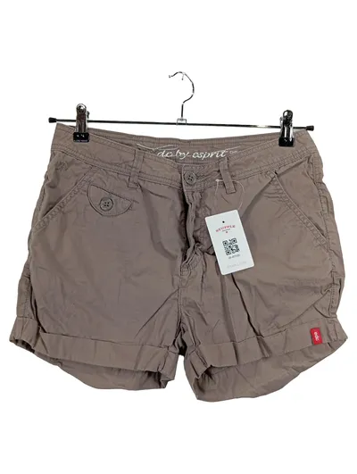 edc by Esprit Damen Chino Shorts Gr. 36 Beige Baumwolle Casual