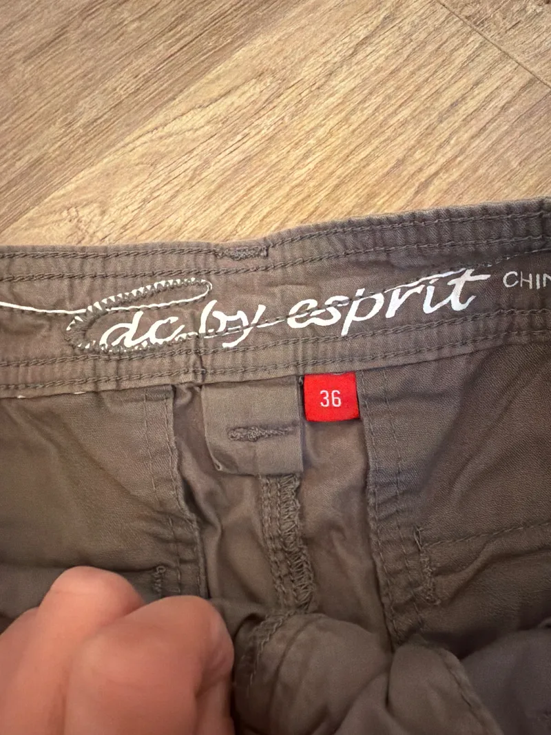 edc by Esprit Damen Chino Shorts Gr. 36 Beige Baumwolle Casual 3