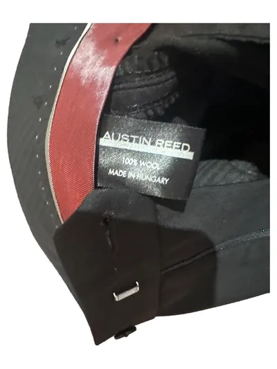 Austin Reed Anzughose Herren 34S Schwarz 100% Wolle Business Klassisch