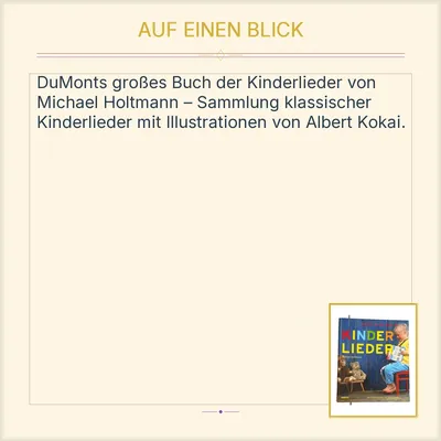 DuMonts großes Buch der Kinderlieder Michael Holtmann Kinderbuch Lieder