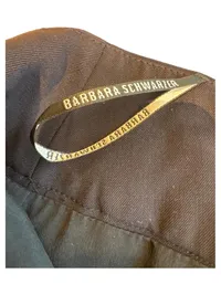 Barbara Schwarzer Bleistiftrock Damen Gr. 40 Marineblau Goldknöpfe 2