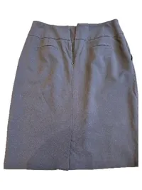 Barbara Schwarzer Bleistiftrock Damen Gr. 40 Marineblau Goldknöpfe 3