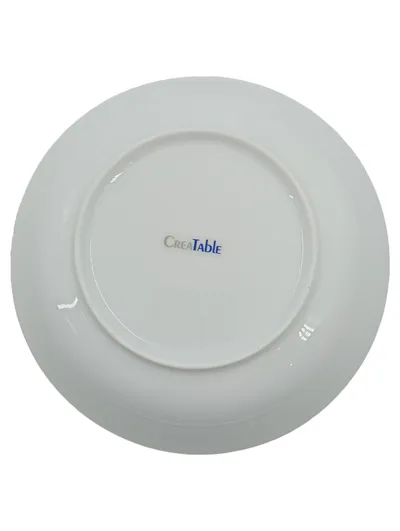 CreaTable Essteller Porzellan Weiß 21cm Flachteller Speiseteller