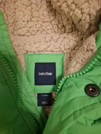 babyGap Kinder Steppweste Kapuze Gr. 2 Jahre/92 Grün Sherpa 4
