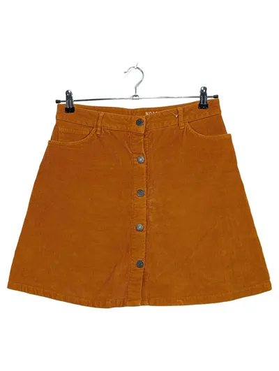 Noisy May Damen Cordrock A-Linienrock Minirock Gr. M Orange Retro