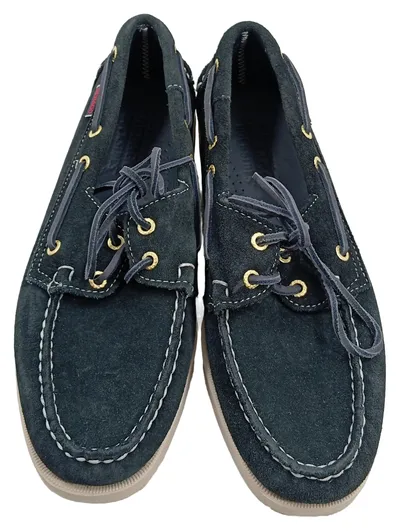 Sebago Docksides Herren Bootsschuhe Wildleder Navy Blau Gr. 41.5