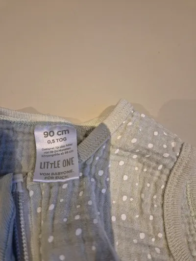 LITTLE ONE Baby Schlafsack Gr. 90 Oliv Gepunktet 0,5 TOG 18-24 Monate