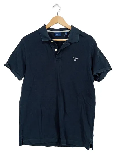 GANT Herren Poloshirt Klassisch Dunkelblau Baumwolle Gr. M