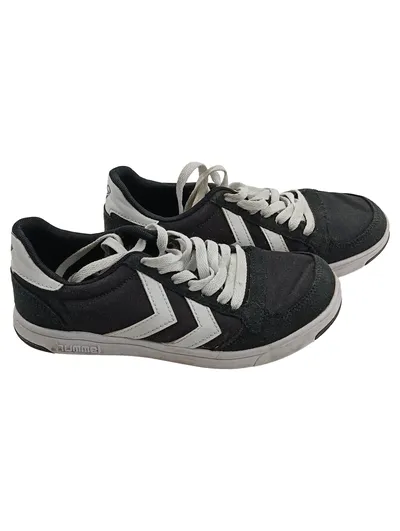 Hummel Sneaker Low Damen Schwarz Weiß Größe 37 Canvas Sportschuh