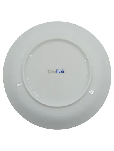 CreaTable Essteller Porzellan Weiß 21cm Teller minimalistisch