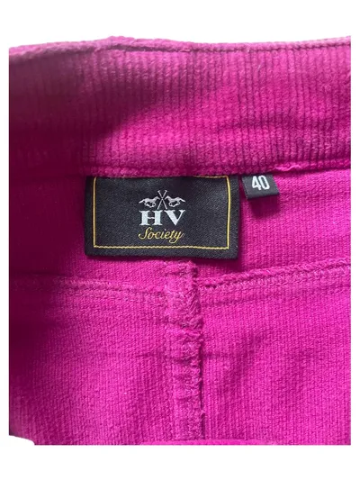 HV Society Cordrock Damen Gr. 40 Pink Cord Mini Baumwolle Casual