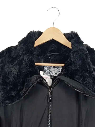 No Secret Damen Winterjacke Pelzkragen Schwarz Gr. 44 XXL Reißverschluss
