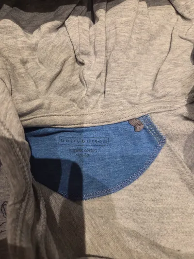 bellybutton Kinder Kapuzenpullover Gr. 80 Grau Hunde Motiv Organic Cotton
