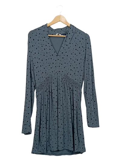 Boden Freizeitkleid Grau Sterne Viskose Gr. 40