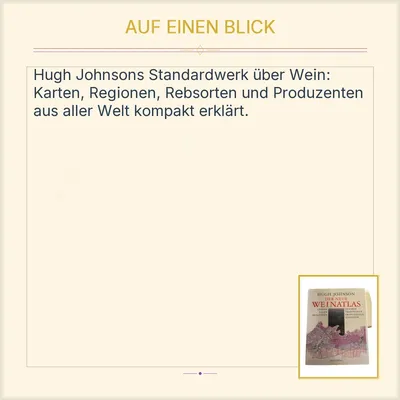 Der neue Weinatlas Hugh Johnson Nachschlagewerk Wein Länder Lagen Qualitäten
