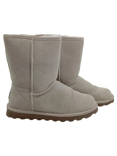Bearpaw Damen Schneestiefel Winterstiefel Beige Gr. 41 Wildleder Warm