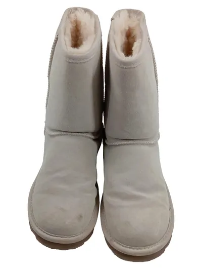 Bearpaw Damen Schneestiefel Winterstiefel Beige Gr. 41 Wildleder Warm