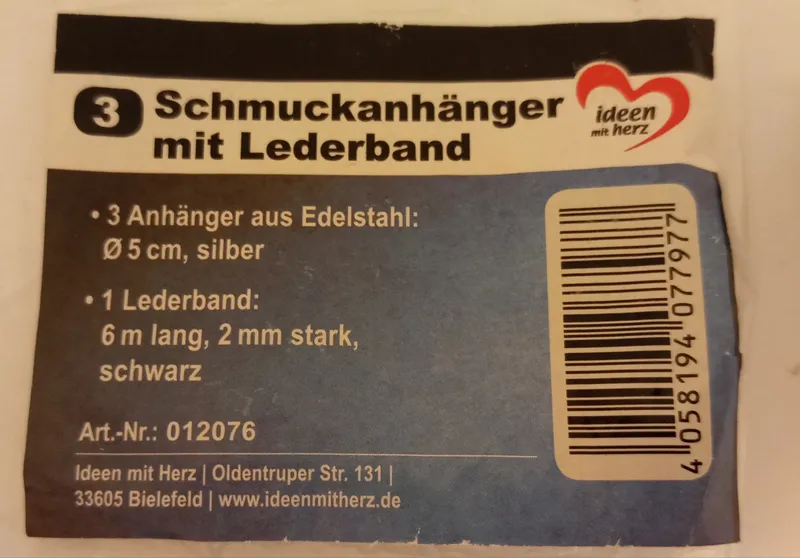 Ideen mit Herz Schmuckset 4 Teile Damen Silber Lederband Minimalistisch 5