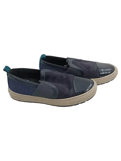 Geox Respira Damen Slip-On Sneaker Slipper Blau Wildleder Gr. 35
