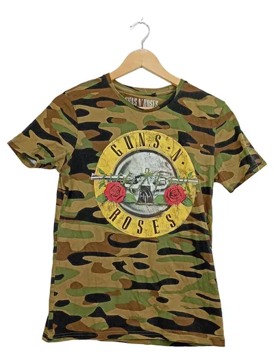 Guns N Roses Fanshirt T-Shirt Damen Gr. XS Camouflage Tarnmuster