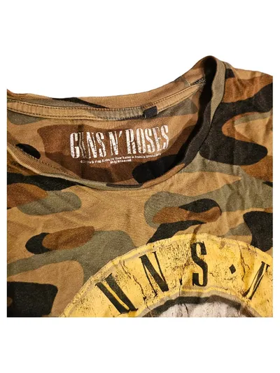 Guns N Roses Fanshirt T-Shirt Damen Gr. XS Camouflage Tarnmuster