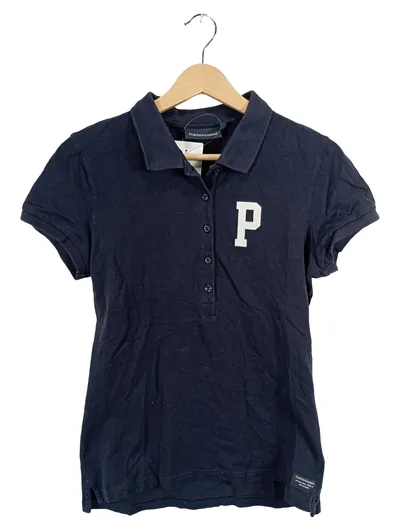 Peak Performance Damen Poloshirt Blau Gr. M mit Logo P Kurzarm