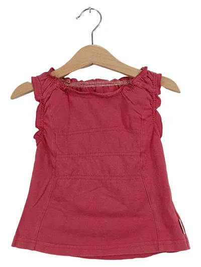 Jottum Mädchen Top Shirt Gr. 116 Rosa Rüschen Baumwolle