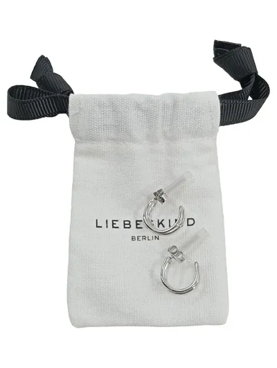 LIEBESKIND BERLIN Damen Ohrringe Creolen Silber Edelstahl Minimalistisch