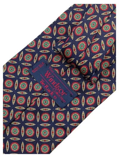 windsor. Krawatte Herren Seide Blau Geometrisch Klassisch Business 142cm