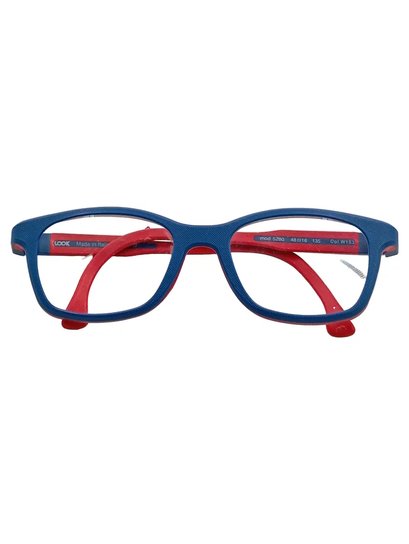 LOOK Brillengestell Mod. 5280 Kinder Blau Rot Kunststoff 48-16-135 2