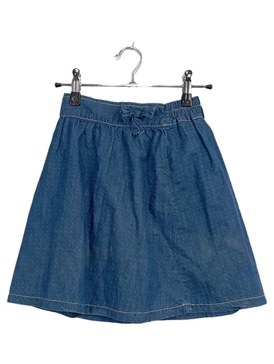 ALANA Mädchen Jeansrock Gr. 104 Blau Gepunktet Baumwolle Minirock