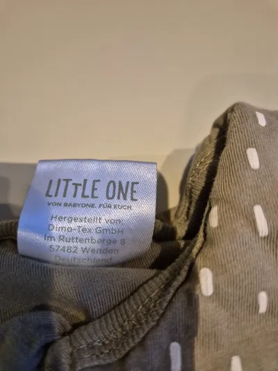 LITTLE ONE Baby Schlafsack Gr. 90 Grün Punkte Musselin Sommer