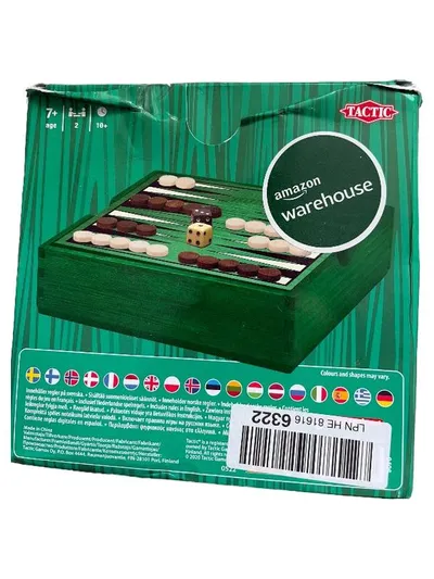 Tactic Games Backgammon Wooden Classic Holz Brettspiel