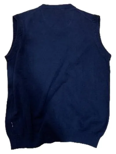 Basefield Pullunder Herren Gr. L Navy Blau V-Ausschnitt Pure Cotton