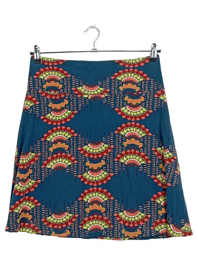King Louie Damen Rock Gr. M Petrol Ethno Muster Bohemian Minirock