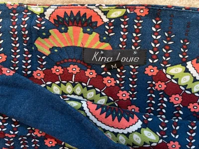 King Louie Damen Rock Gr. M Petrol Ethno Muster Bohemian Minirock